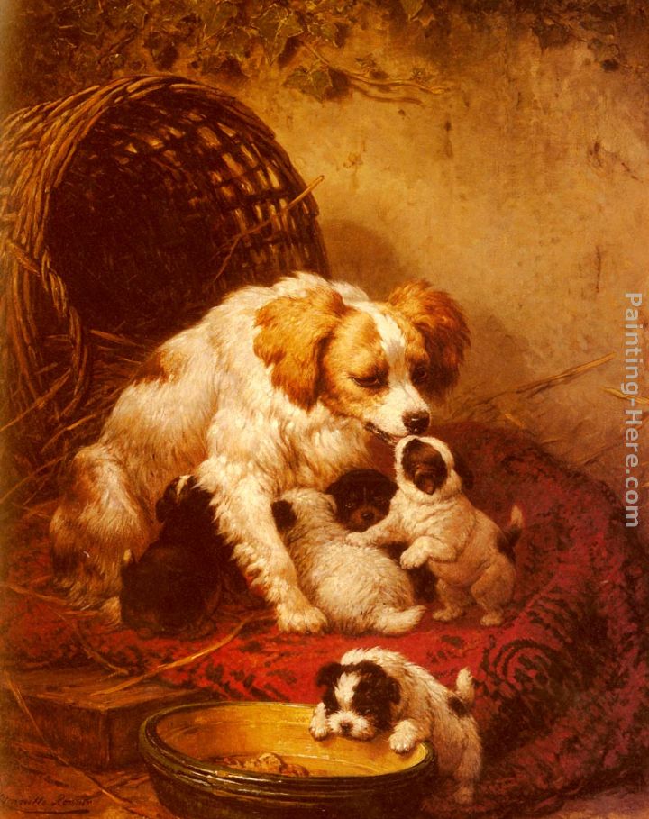 The Happy Family painting - Henriette Ronner-Knip The Happy Family art painting